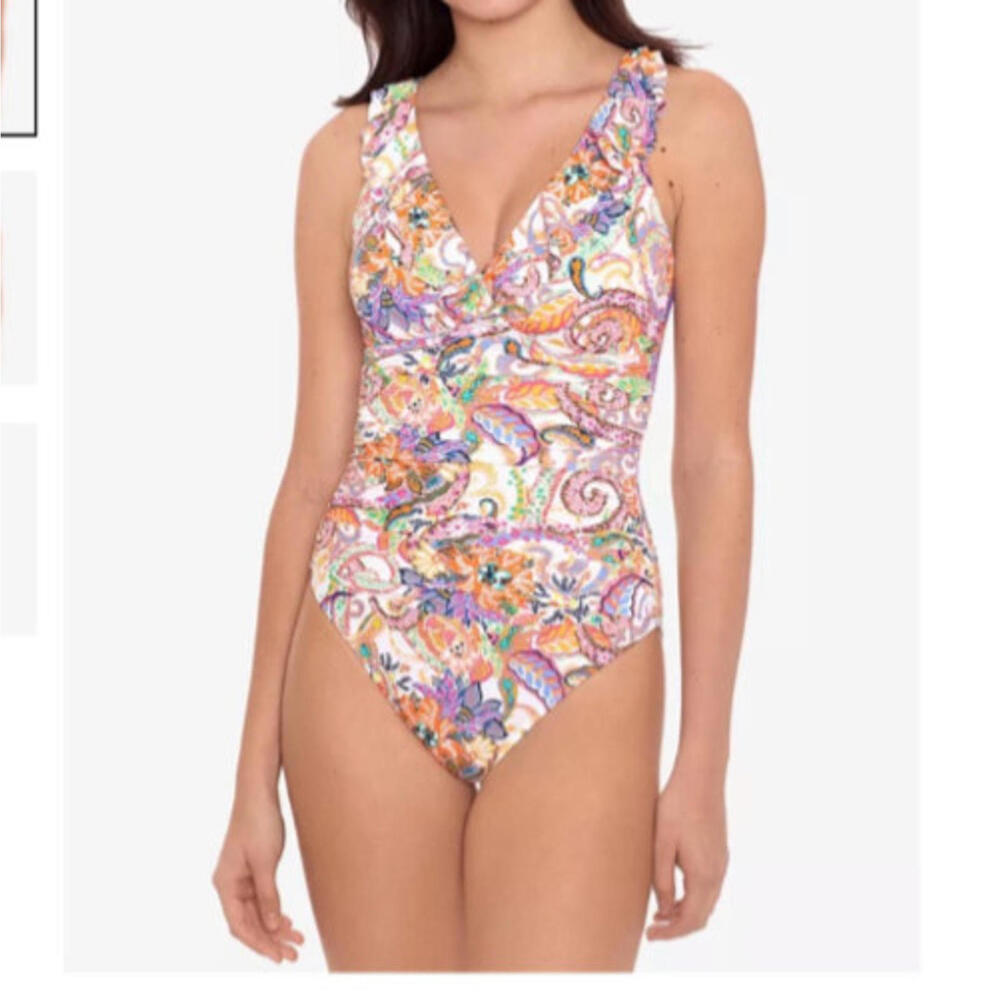 Lauren Ralph Lauren Women's Swim One Piece Bathing Suit Swimsuit 6 NWT